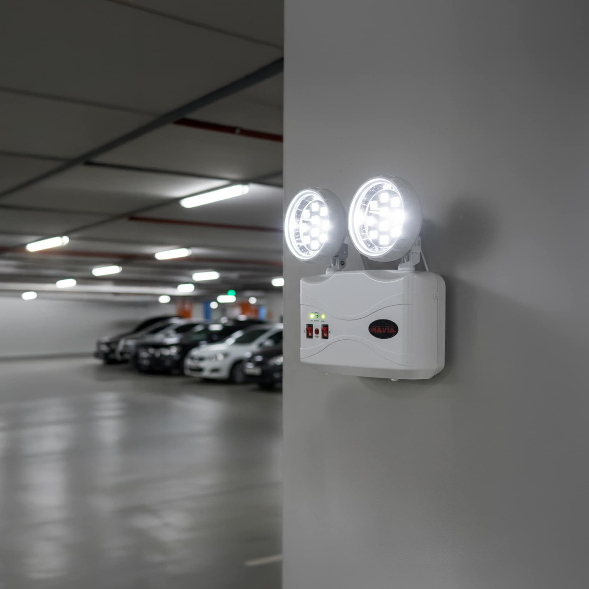 LUMINARIA DE EMERGENCIA Slim 4W, 400lm, 6500K,IP20 IK06 32LEDS, AUTO. 8HR C/BAT.INTERNA, 100-240VAC, C/ENCHUFE