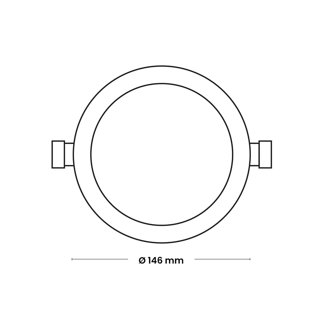 DOWNLIGHT LED CIRCULAR EMPOTRADO 9W, 675lm, IP20, 6500K 220-240VAC; Modelo: NV