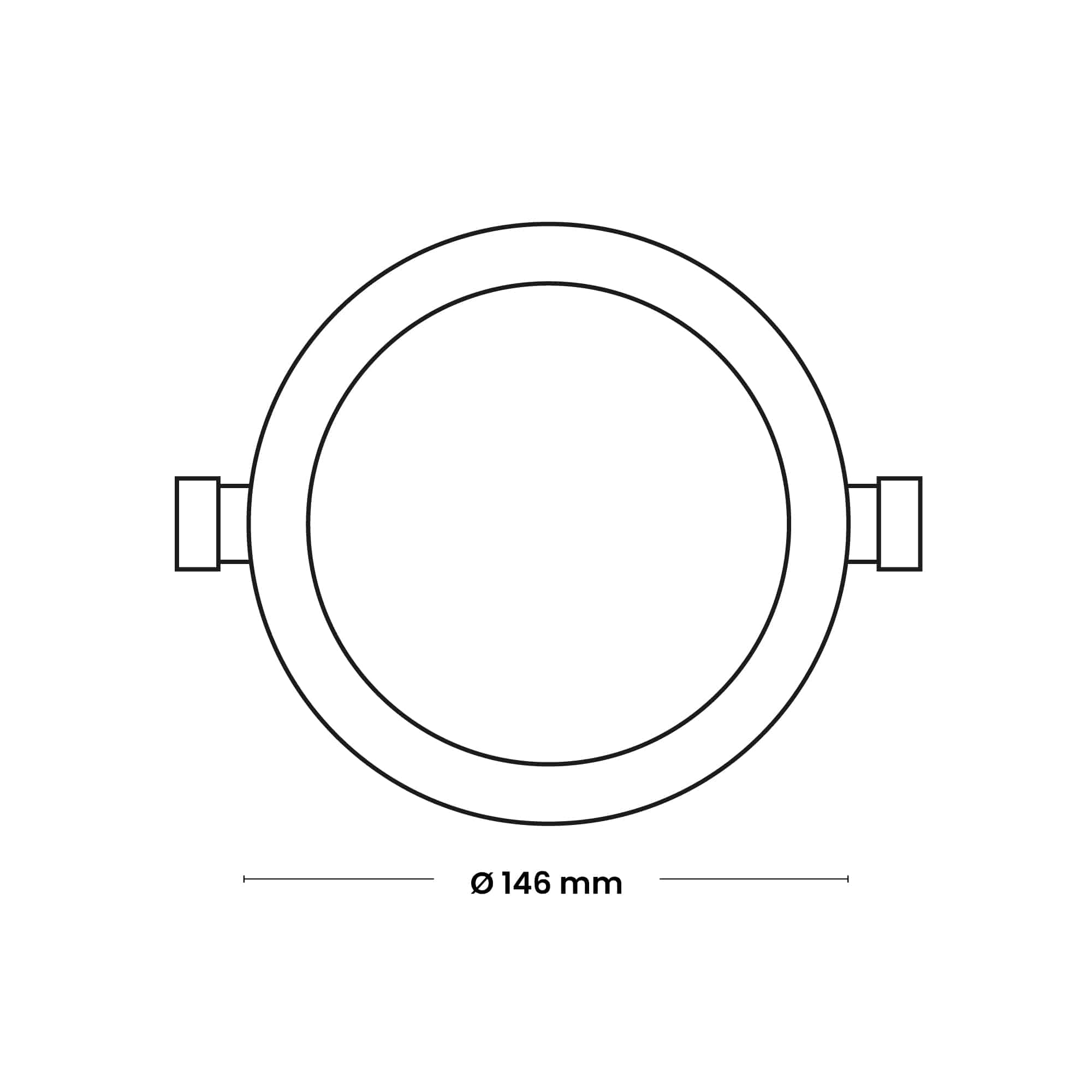 DOWNLIGHT LED CIRCULAR EMPOTRADO 9W, 675lm, IP20, 6500K 220-240VAC; Modelo: NV