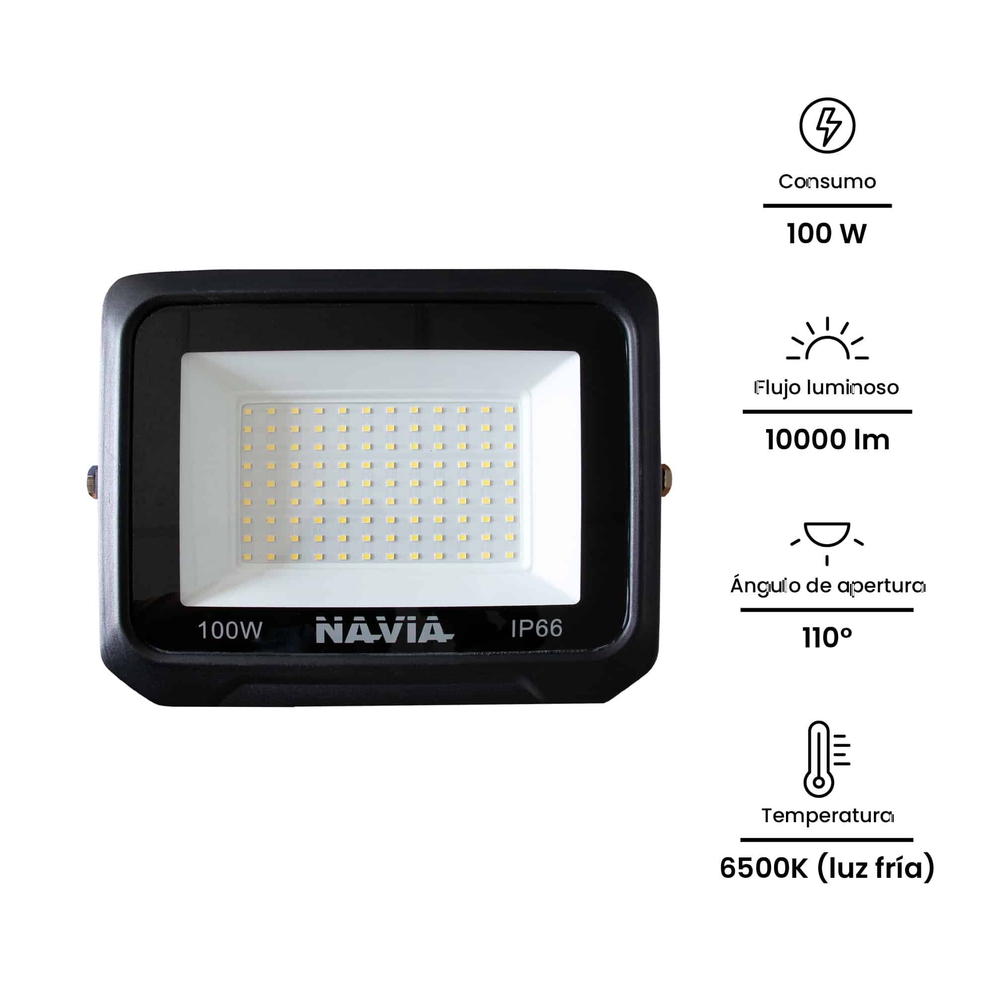 REFLECTOR LED 100W, 10000lm, IP65 IK08, 6500K 100-277VAC; Modelo: NV