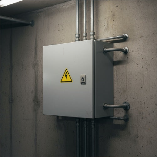 TABLERO METALICO ADOSABLE HERMETICO C/PLACA DE ACERO IP66 500X400X200MM
