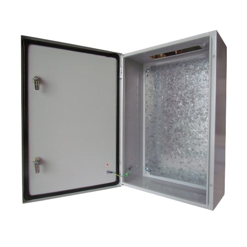 TABLERO METALICO ADOSABLE HERMETICO C/PLACA DE ACERO IP66 600X400X200MM