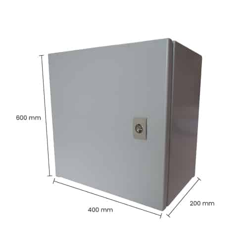 TABLERO METALICO ADOSABLE HERMETICO C/PLACA DE ACERO IP66 600X400X200MM