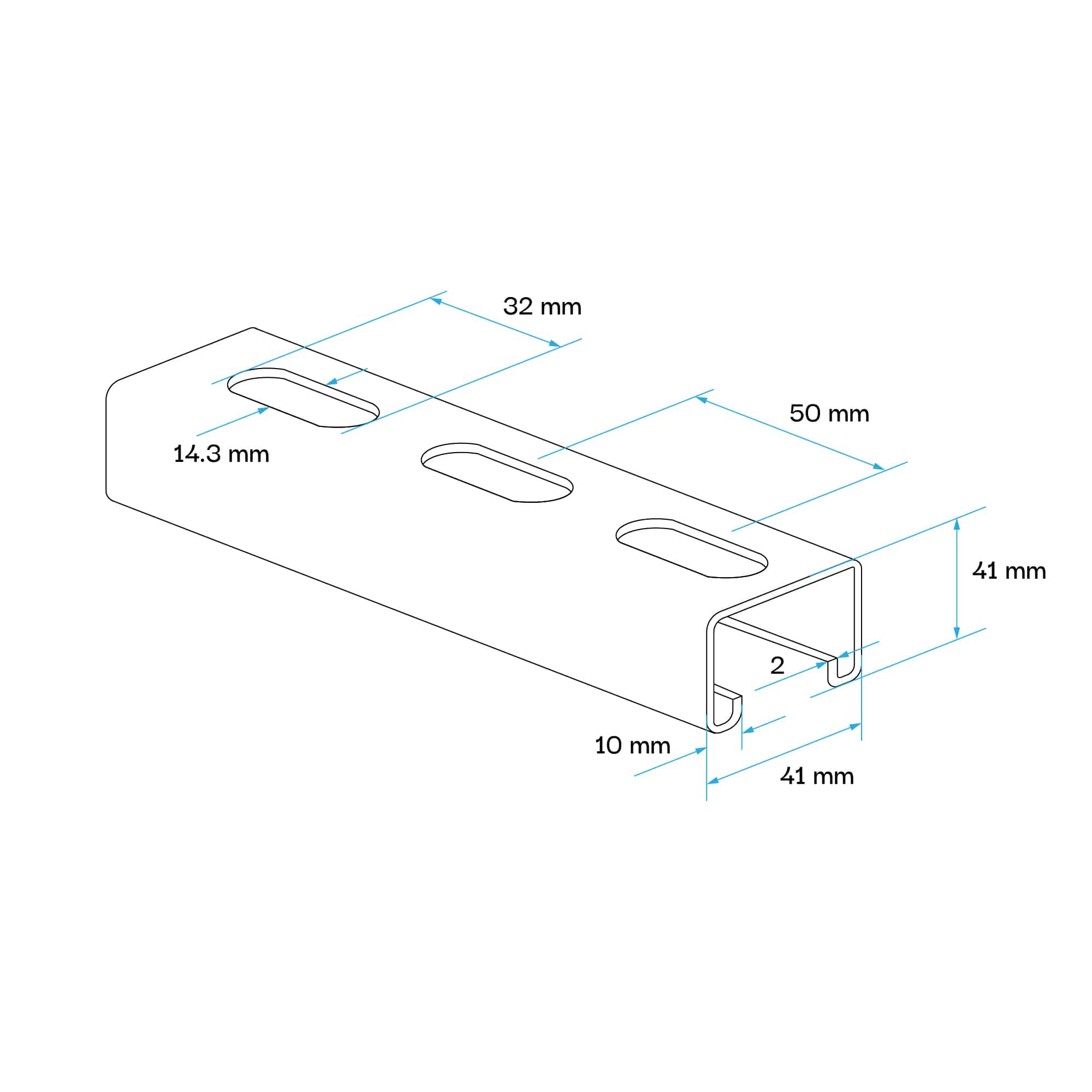 RIEL STRUT 41MMX41MM RANURADO 3MTS ACERO ELECTRO GALVANIZADO, FORM "A", EE: 2.0MM; Modelo: PARA