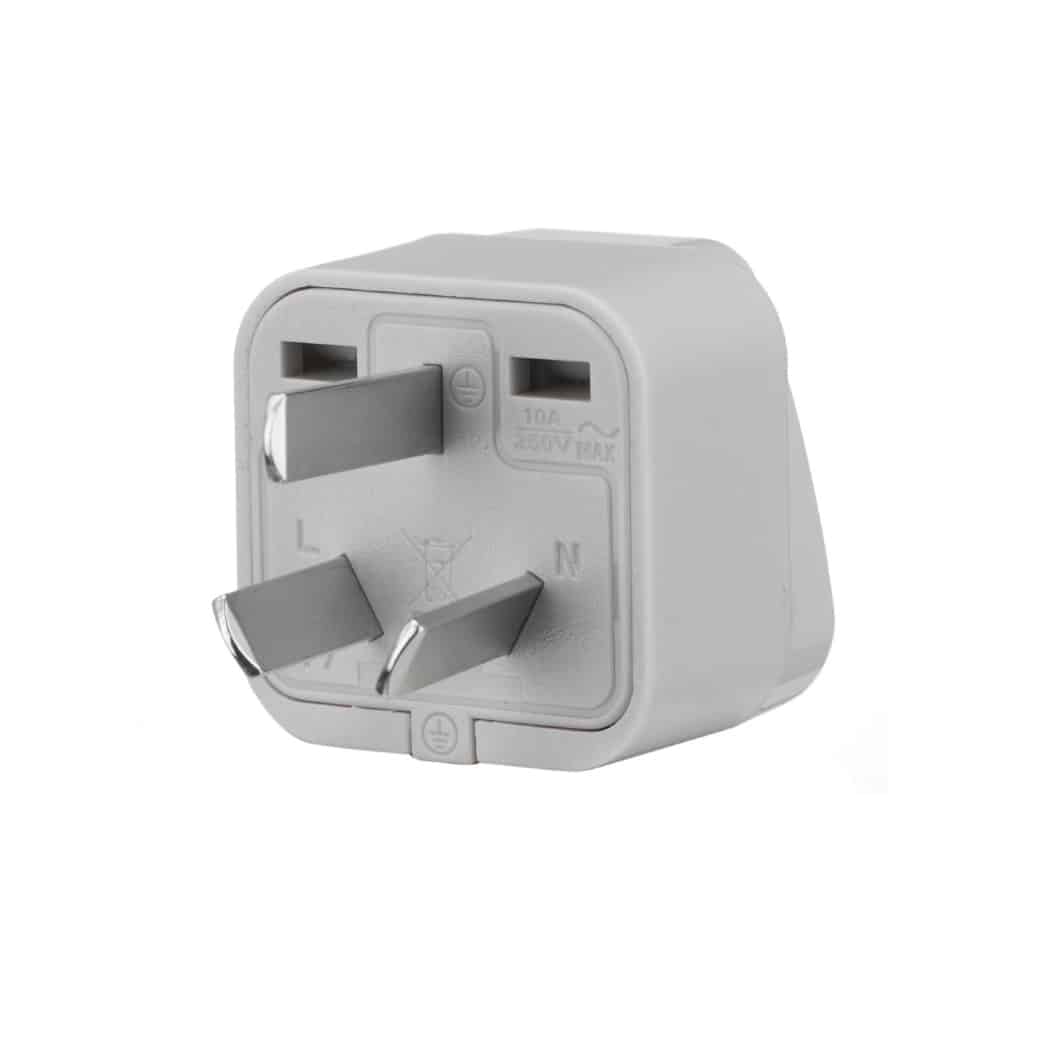 ADAPTADOR UNIVERSAL ESPIGA ARGENTINA 10A 250V COLOR GRIS