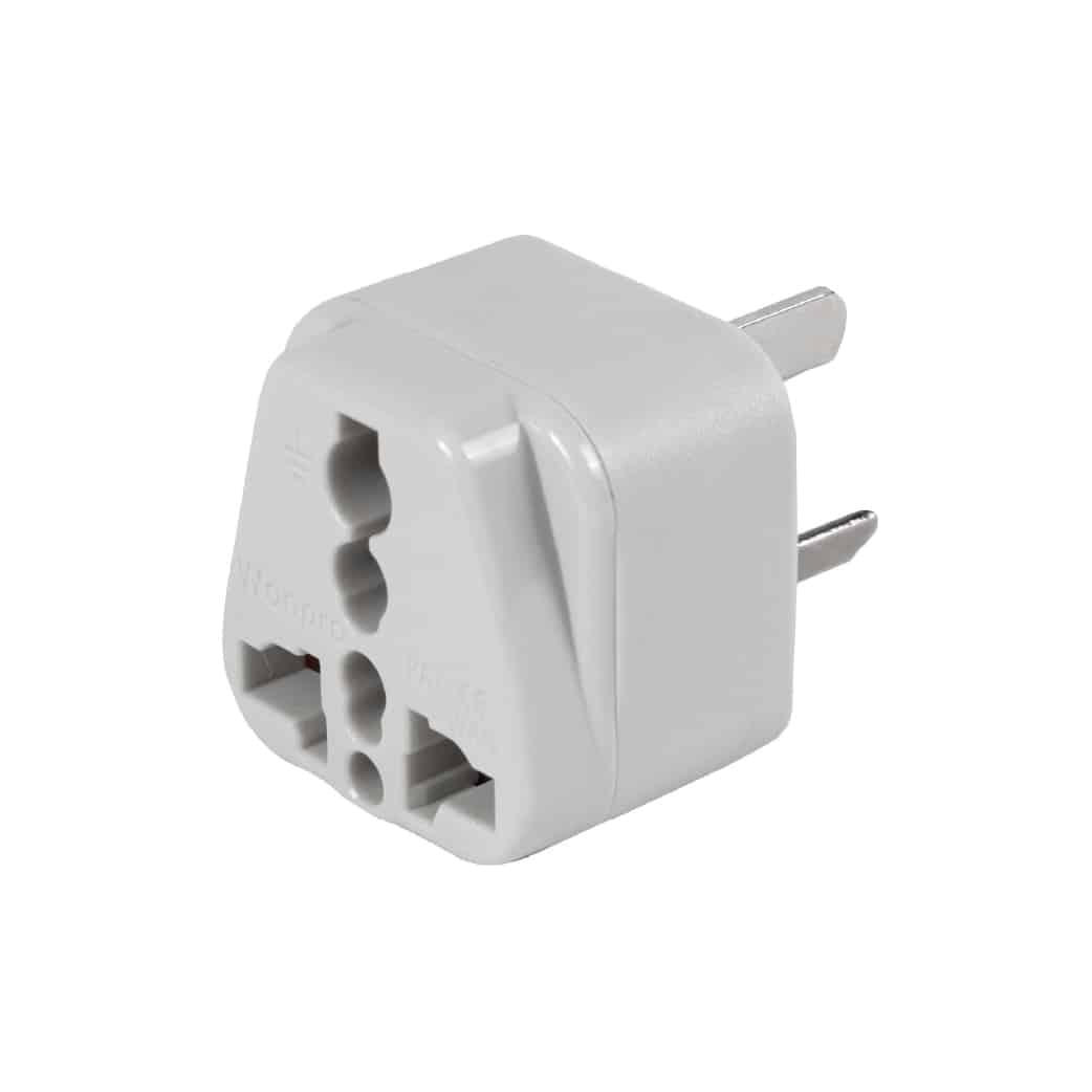 ADAPTADOR UNIVERSAL ESPIGA ARGENTINA 10A 250V COLOR GRIS