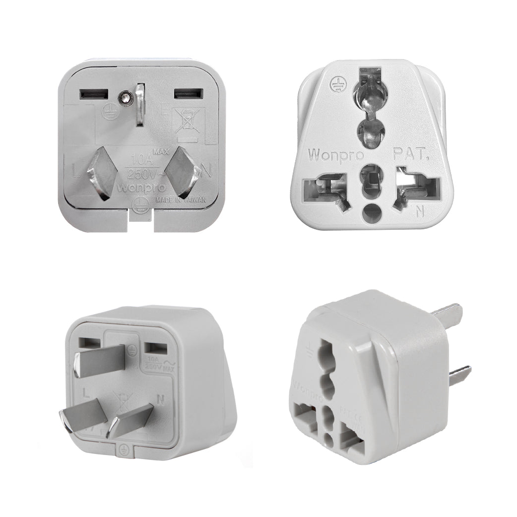 ADAPTADOR UNIVERSAL ESPIGA ARGENTINA 10A 250V COLOR GRIS