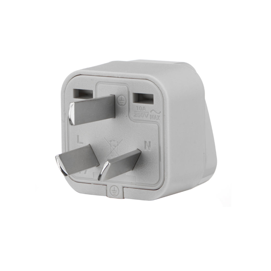ADAPTADOR UNIVERSAL ESPIGA ARGENTINA 10A 250V COLOR GRIS