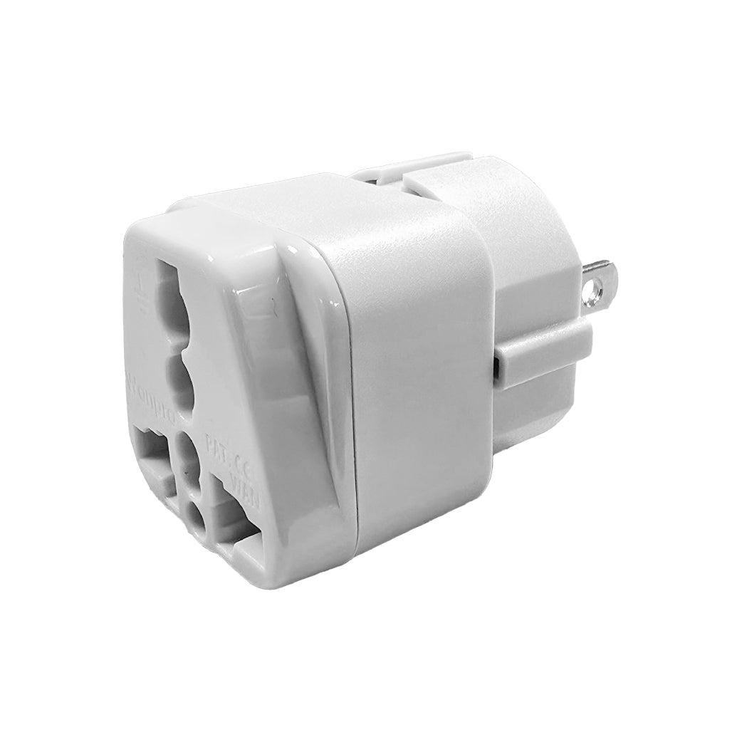 ADAPTADOR UNIVERSAL ESPIGA PLANA 15A 125V COLOR GRIS