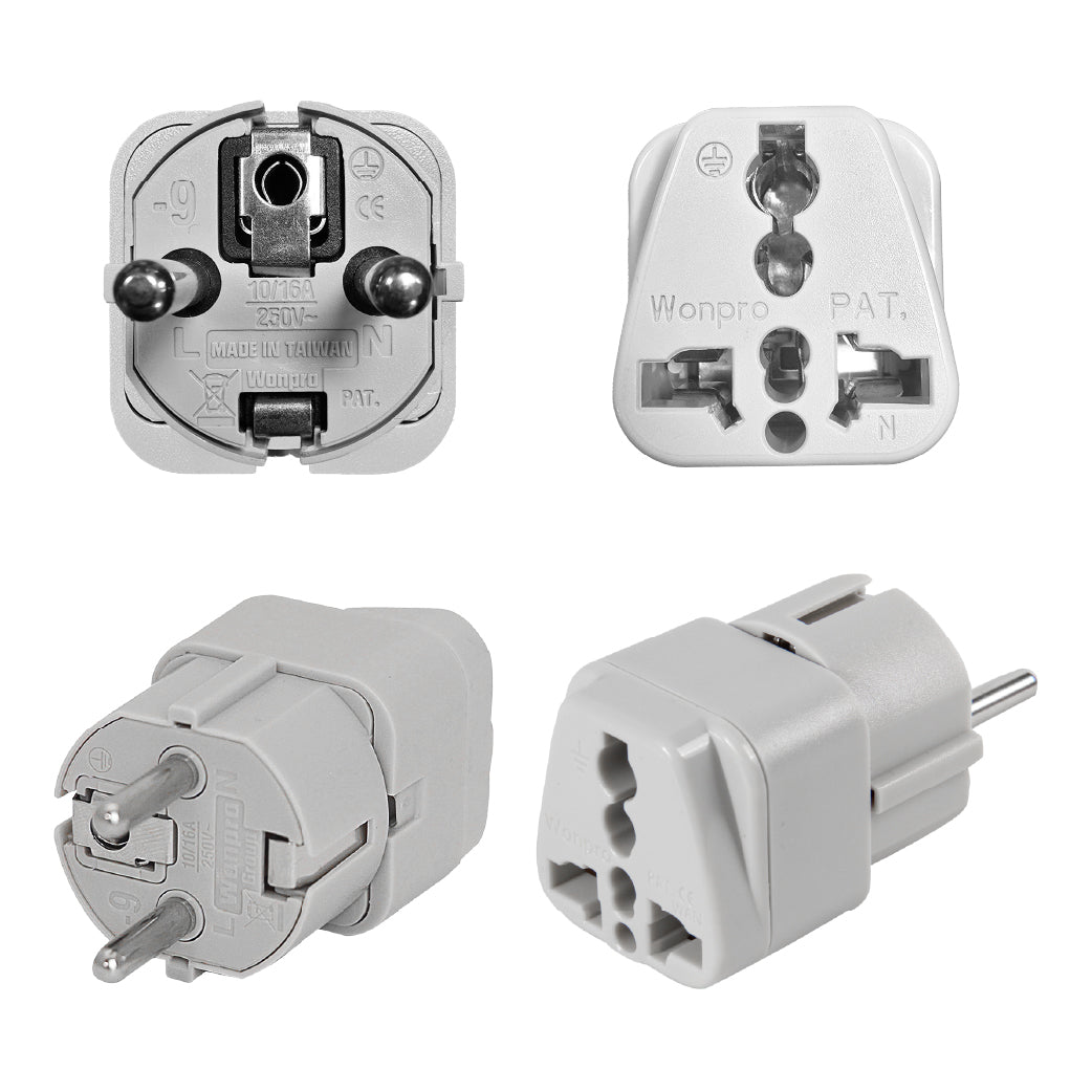 ADAPTADOR UNIVERSAL SCHUKO 10/16A 250V COLOR GRIS