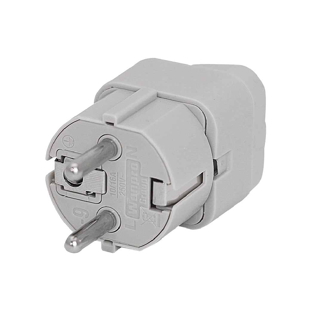 ADAPTADOR UNIVERSAL SCHUKO 10/16A 250V COLOR GRIS