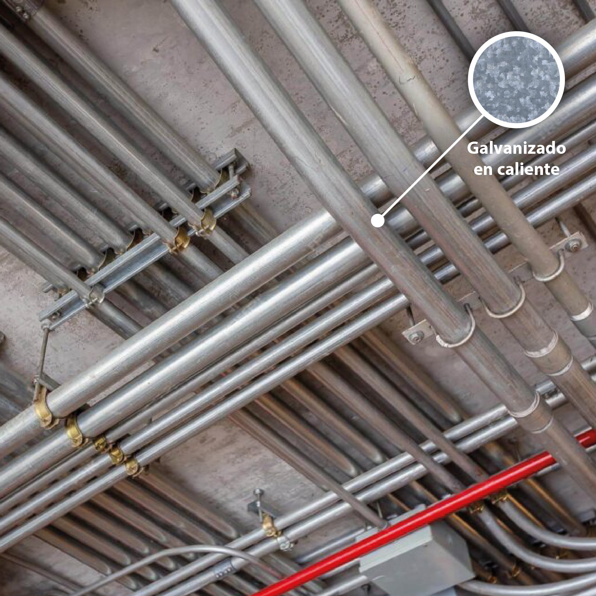 TUBO CONDUIT EMT 2-1/2" DE 3MTS GALVANIZADO EN CALIENTE CON UL E340594; Modelo: WFG