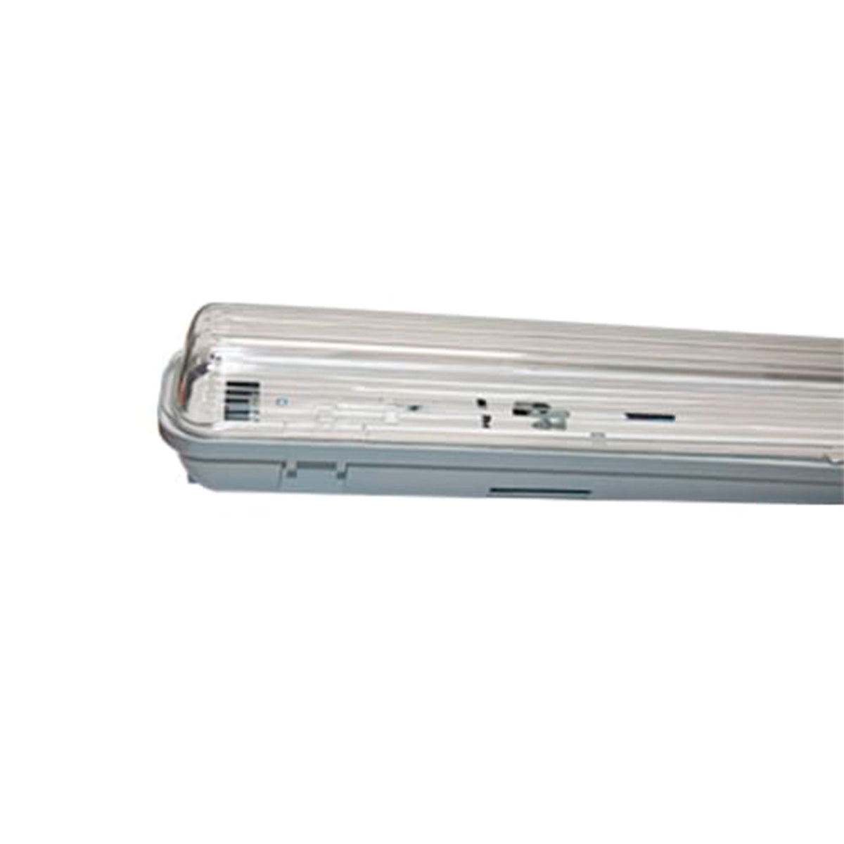 EQ. HERM. IND 2X18W T8 600MM, IP65 IK08, 220-240VAC (SIN BALASTRO, SIN LAMPARA): Modelo: WP