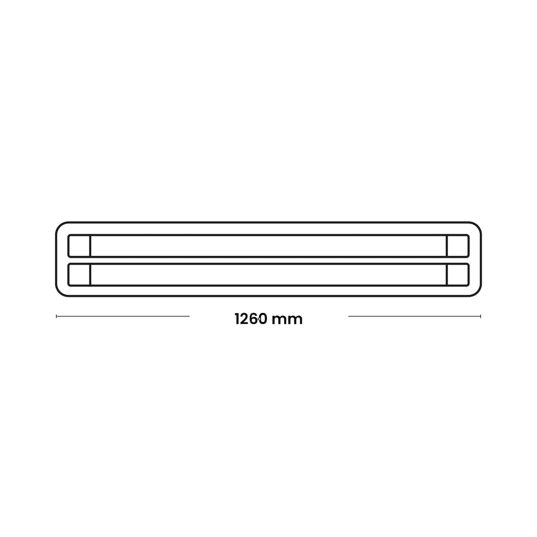 EQ. HERM. IND. 2X36W T8 1200MM IP65 220V(SIN BALASTRO, SIN LAMPARA)